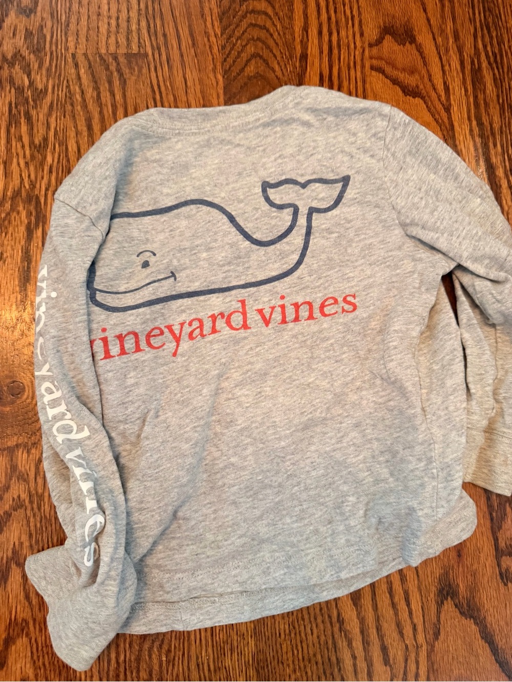 Vineyard Vines Kids Heather Gray Whale Graphic Long-Sleeve Tee - 2T